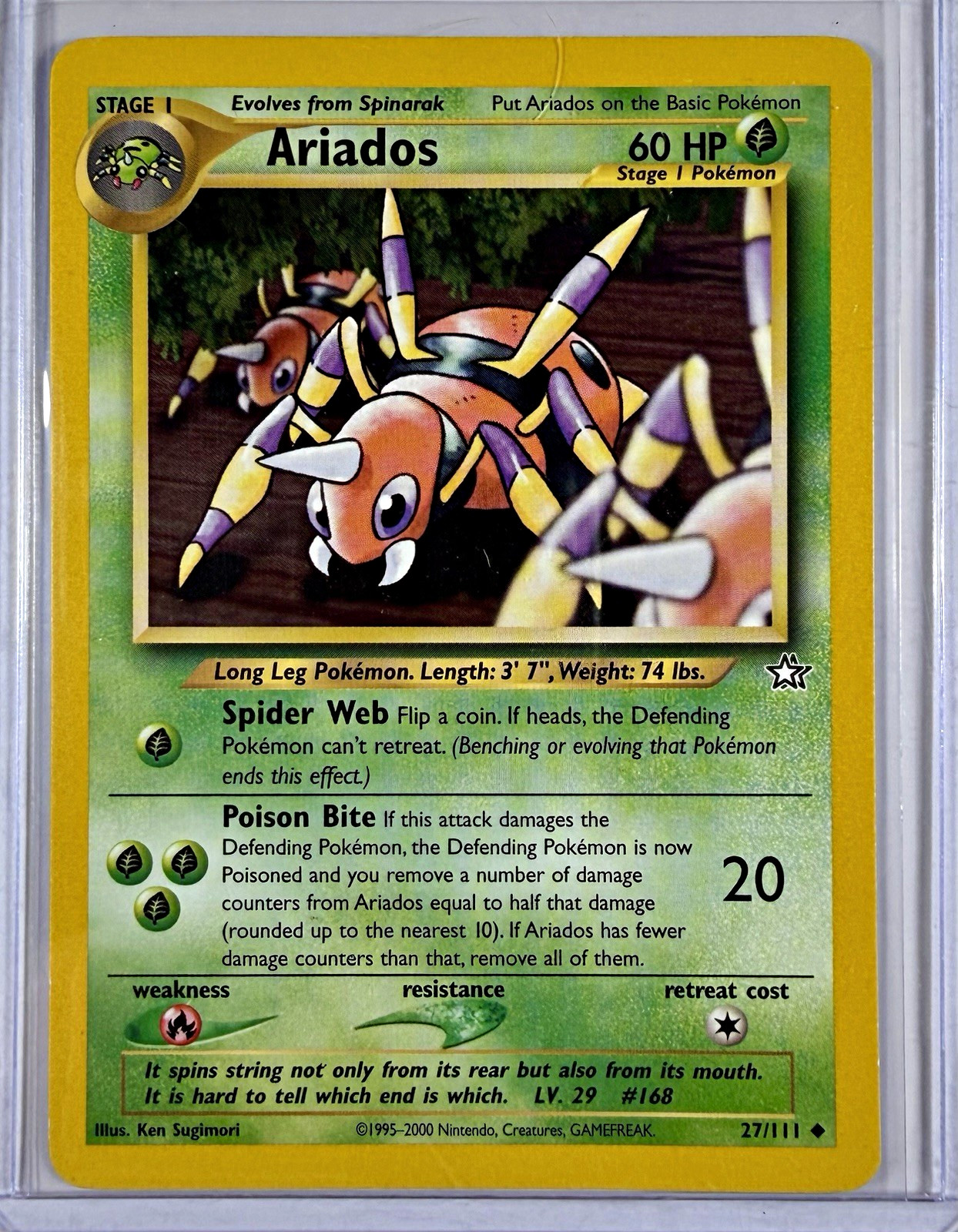 WOTC Ariados 27/111 Pokemon Neo Genesis Uncommon Regular English 2000 NM