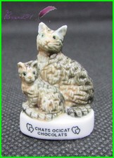 Feve Les Races de Chat Cat Edition Atlas " Les Ocicat Chocolat   #A11