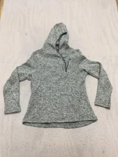 Kyodan Hoodie Womens L Large Gray Offset 1/4 Zip Pockets Hooded