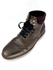 Goodfellow & Co Boots Mens Sz11 Jeffrey Cap Toe Combat Bootie Brown Faux Leather
