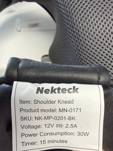 Car 12 V AC DC Adapter Charger for Nekteck Shiatsu Massager Auto Vehicle Travel - Picture 4 of 6
