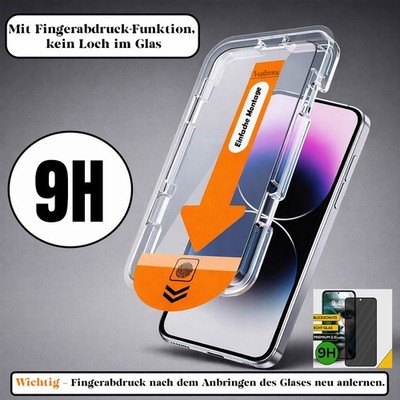 Blickschutz Schutzglas + Fingerabdruck Für Samsung S26 S25 S24 Ultra +A-Hilfe
