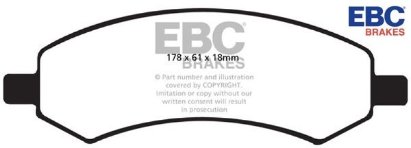 EBC Brakes DP41738R Bremsbelagsatz FüR Scheibenbremse Bremsbelagsatz FüR Dodge-image