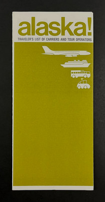 1970s Alaska Carriers Tour Operations Traveler List Vintage Guide Brochure