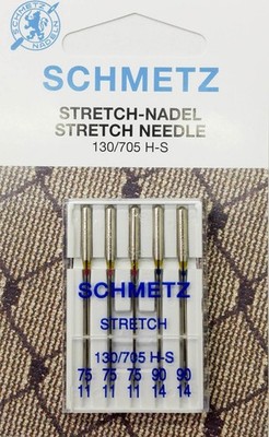 5 Schmetz Stretch Universal Nadeln 130/705 H-S Nähmaschine Flachkolben St.75-90