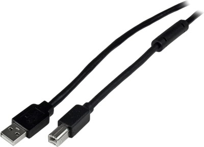 StarTech.com 20m / 65 ft Active USB 2.0 A to B Cable - Long 20 m Black 