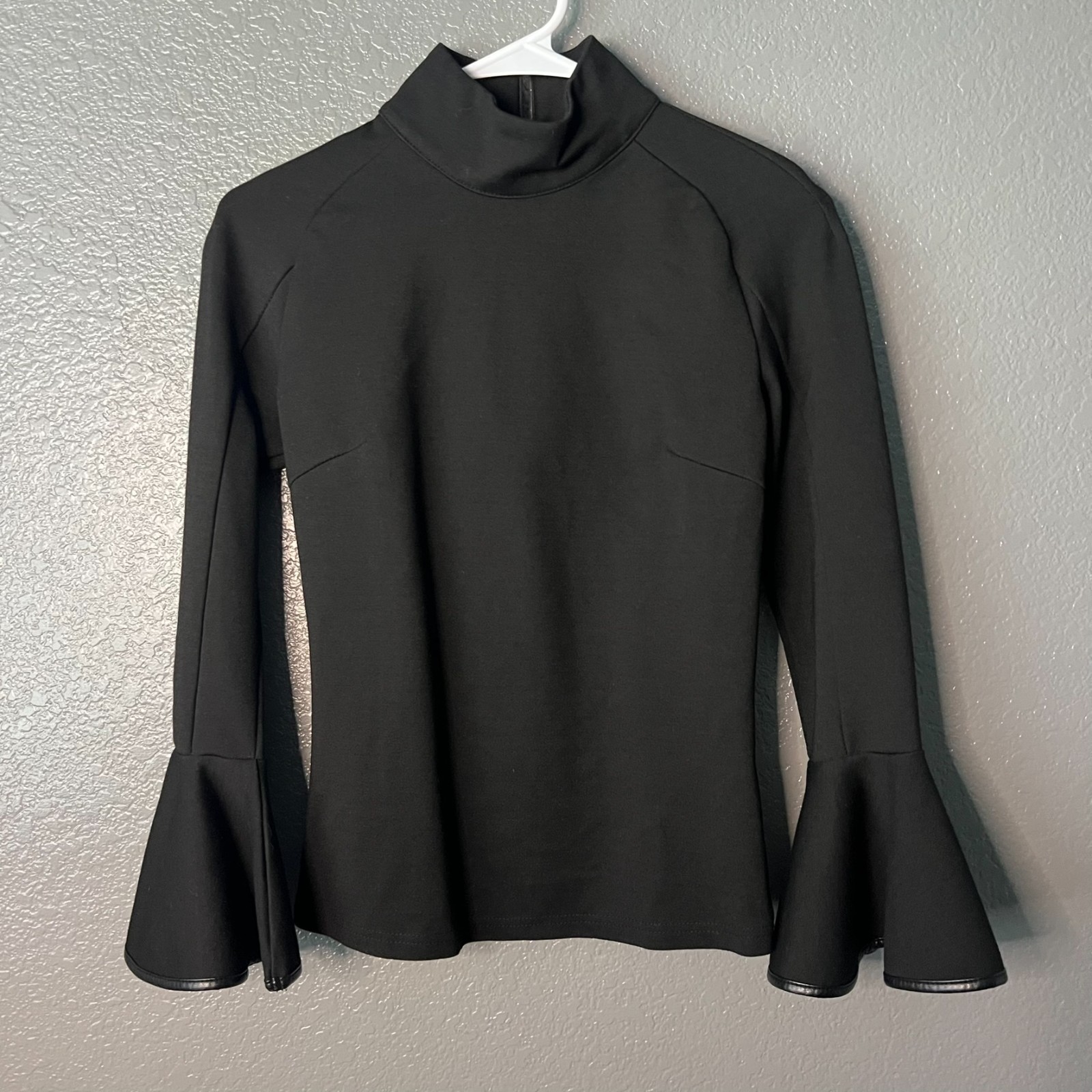 Cherish Structured Statement Bell Sleeve Mock Nec… - image 1