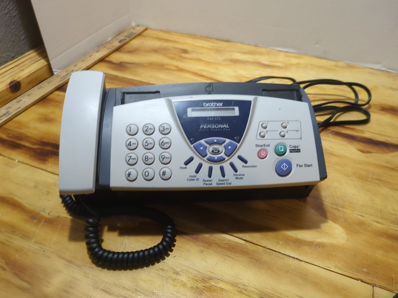 Brother FAX-575 Personal Fax Machine w/ Phone & Copier 104 Station Auto Dialing