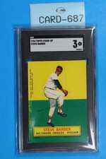 1964 TOPS STAND-UP STEVE BARBER SGC 3 CARD-687