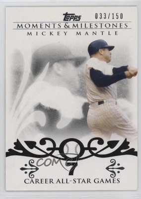 2008 Topps Moments & Milestones 33/150 Mickey Mantle #7 HOF 11z5