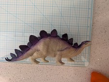 Vintage Stegosaurus Figure 9  Long Plastic Dinosaur Toy