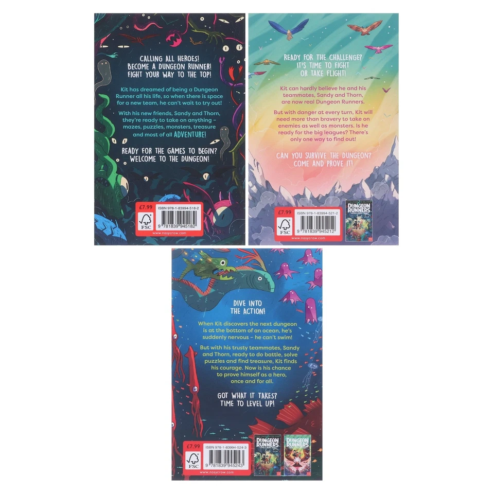 Dungeon Runners Series Illustrated 3 Books Collection Set - Ages 7-9 - Paperback - Image 3 of 4