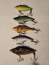Lot of 5 Lipless Crankbaits Bill Lewis Rat-L-...