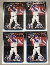 2024 Topps Update Series Texas Rangers Justin Foscue Rookie Card 4 Ct Lot US296