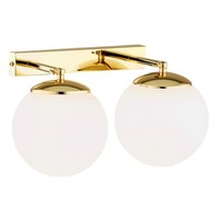 Opalmatte Messing Glamour Modern Wandleuchte Leuchter Flurlampe 2X15W/E27 IP20