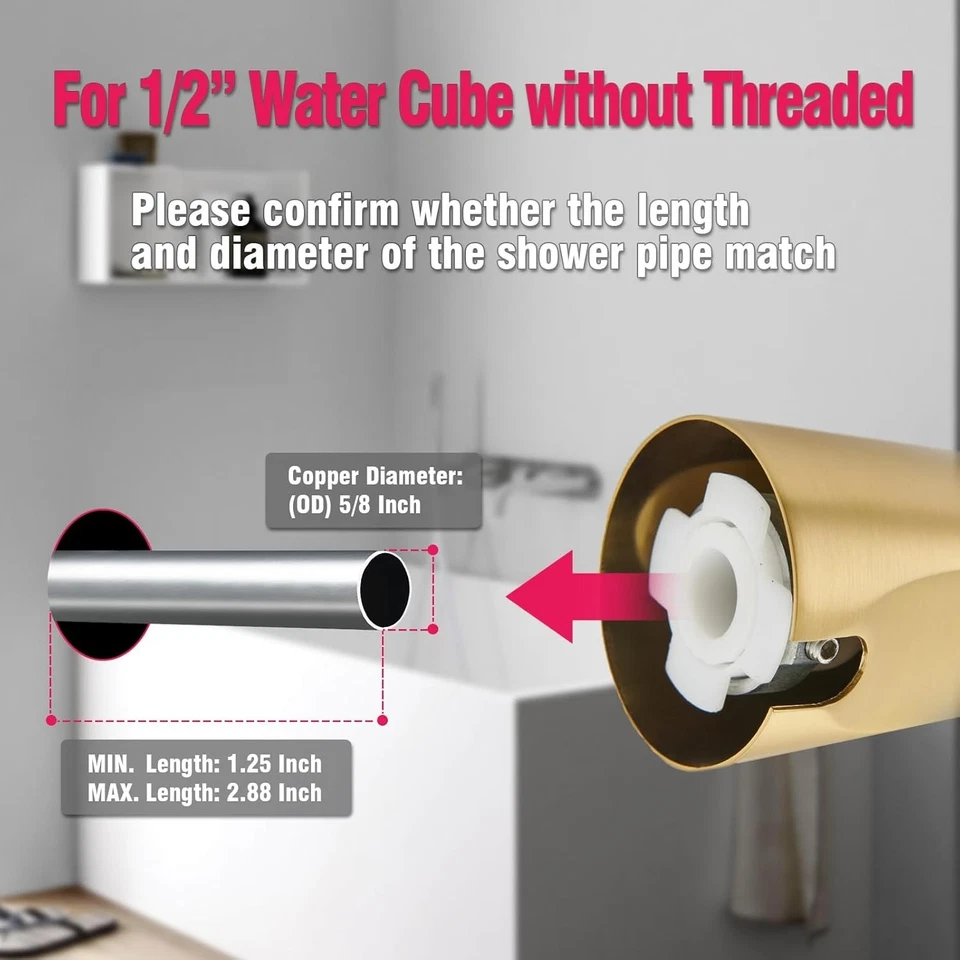 Cano Deslizable Oro Cepillo Con Llave Hexagonal Para Ducha Bano Grifo Banera Foto 2 de 4