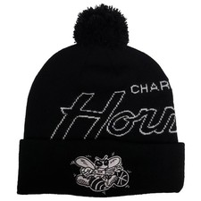 Charlotte Hornets Mitchell & Ness NBA Cuff Knit Beanie Pom Hat Cap 3D Logo New