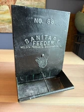 Vintage No. 88 Galvanized Nelson Products Sanitary Chicken Pig Piglet Feeder