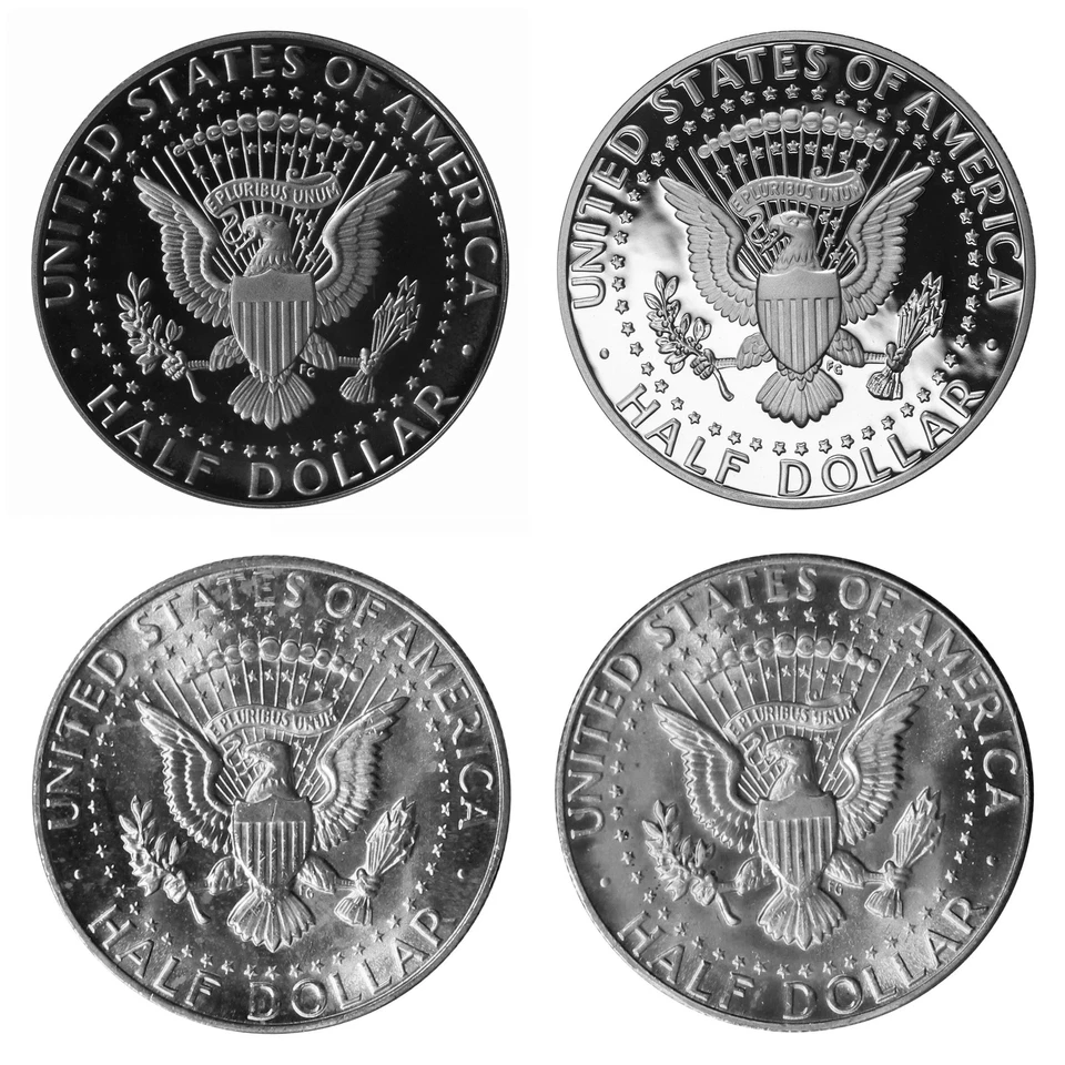 1997 P D S S Kennedy Half Dollar Year set Silver & Clad Proof & BU From MINT SET - Image 2 of 2