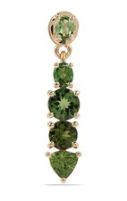 Gemporia 9K 375 Gold Pendant Not-Enhanced Green Chrome Tourmaline BNWT COA Gift