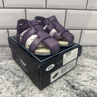 Dr Scholl s Toddler Larson Navy Fisherman Sandals 6 M Leather Hook & Loop Light
