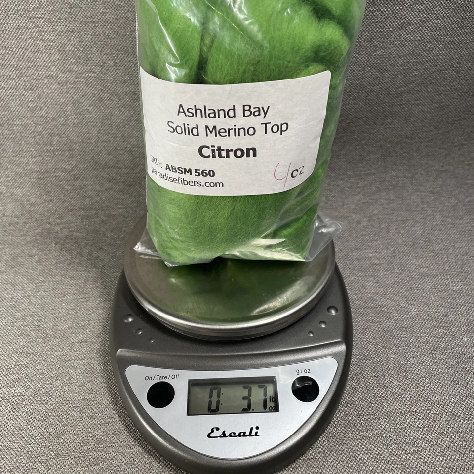 Green MIX Wool Merino Top Roving Fiber Solid Colors Spinning Felting 4 x 4oz Ea - Image 3 of 4