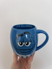 Mars M&M World Ceramic Oversized Blue Coffee Tea Cup Mug 2022 “it’s all good”
