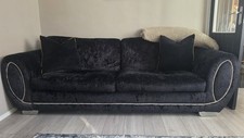 BLACK 4 & 3 Seater Sofas From DFS, Immaculate Condition, Ready In May