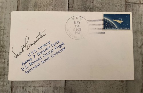 Scott Carpenter signed Autogramm Envelope Project Mercury 7 NASA Astronaut JK1
