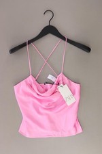 ⭐ Zara Top per le signore taglia 38, M nuovo con etichetta rosa di poliestere ⭐