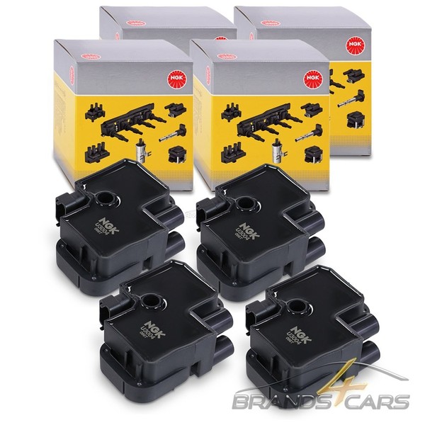 4X NGK ZÜNdspule FÜR Mercedes Mercedes W202 W203 CLK W210 W211 W463 W163 W220-image