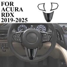 Carbon Fiber Style Central Control Steering Wheel Trim Cover Fit For Acura RDX