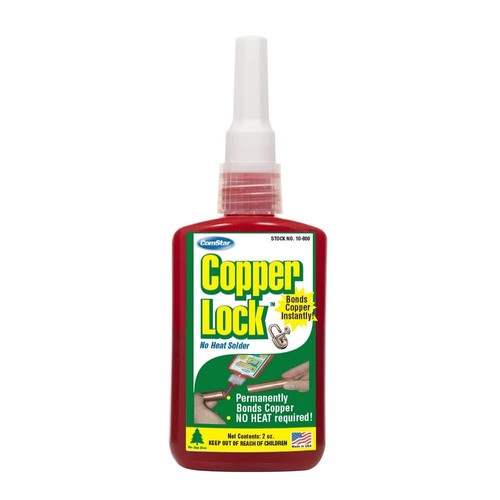 Copper Lock No-Heat Liquid Solder 2 oz for Instant Leak-Proof Pipe Bonds