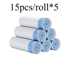 Thick Drawstring Trash Bags Tear-Off Can Liners for Home Kitchen Restaurant Livi