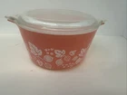 PYREX PINK GOOSEBERRY Casserole 473 With Lid 470-c