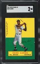 1964 Topps Stand-Up Hank Aaron HOF SGC 2