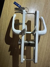 Rare Euro PVC white door handle BS old standard doors with euro lock and keys
