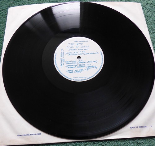THE WHO - LIVE AT LEEDS Early UK Press, Red Text, All Inserts - Near Mint! - Picture 7 of 23
