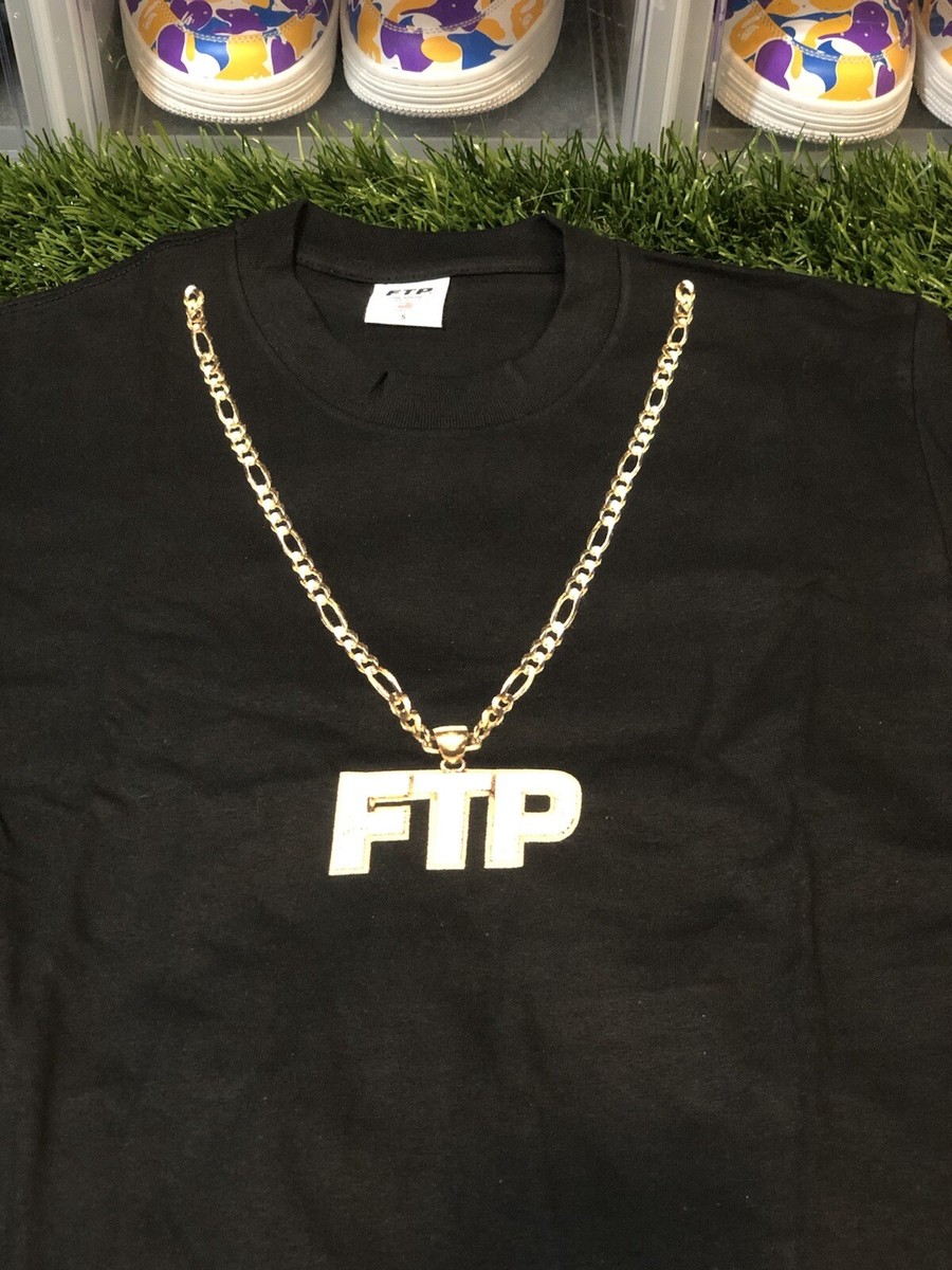 FTP Gold Chain Tee- Black- Size Small in Hand | eBay