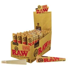 Raw Cones - Classic King Size - Full Box -(32 Packs, 3ct Each, Total = 96 Cones)