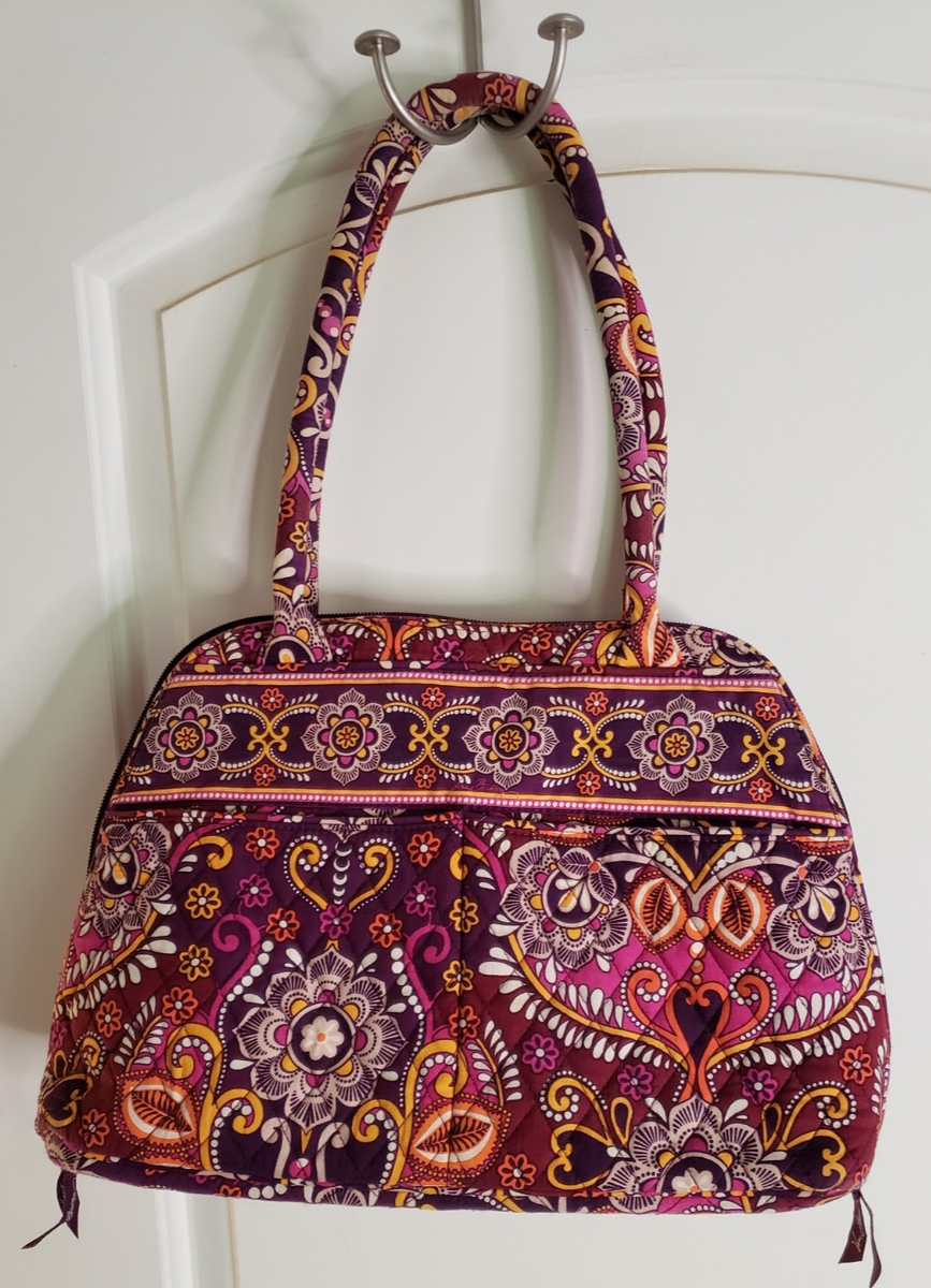 Vera Bradley Safari Sunset Purple Multicolor Paisley Zip  display picture 3