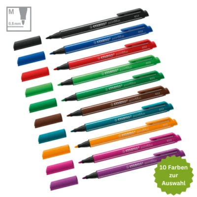 Stabilo Fasermaler pointMax Permanentmarker Filzstifte M 0,8 mm Farbauswahl