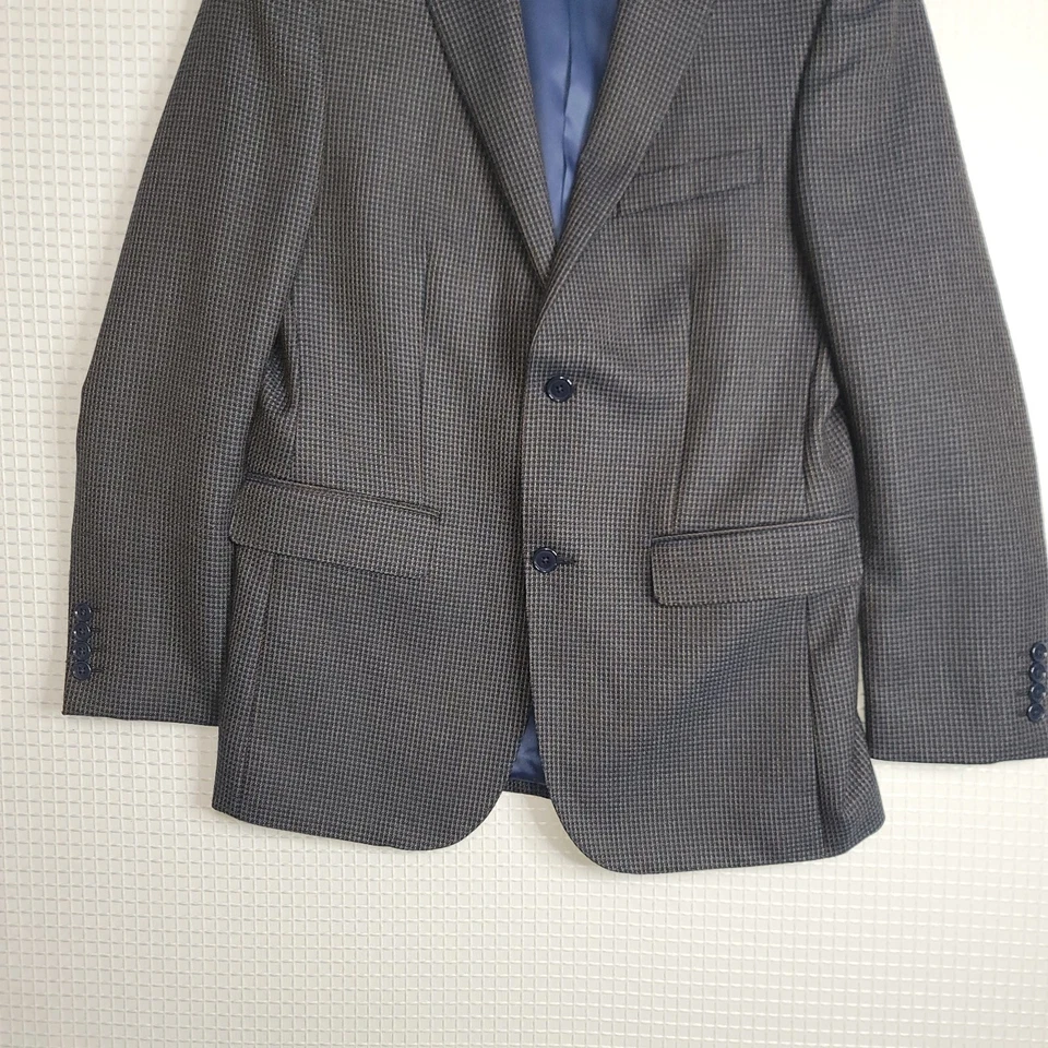 Abrigo deportivo Jones New York Twill pata de gallo forrado en excelente estado 38R para hombre mezcla de lana Foto 3 de 4