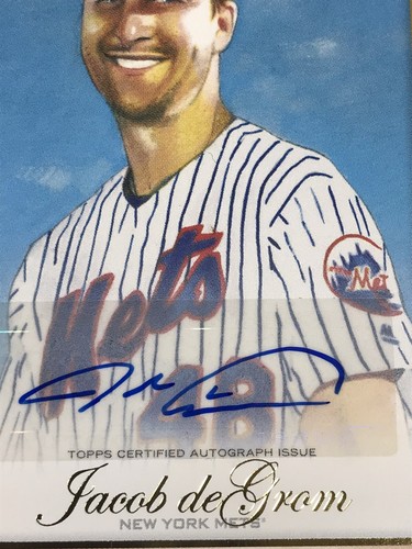 2019 Topps Gallery Jacob DeGrom #101 Orange Autograph SP Auto 2/25 - Picture 6 of 11
