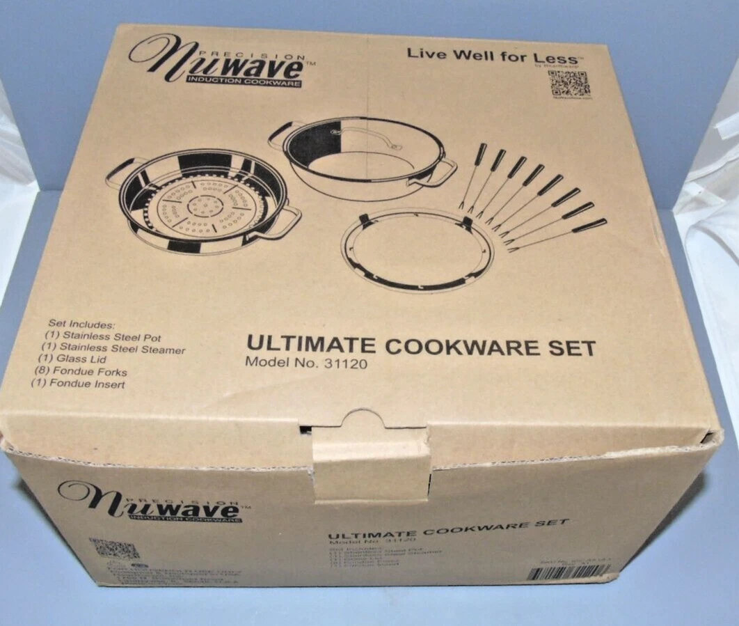 Nuwave Ultimate Cookware Set Steamer Fondue Pot | Model 31120 Complete NIB