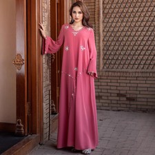 Evening Party Muslim Robe Women Long Dress Abaya Dubai Kaftan Elegant Gown Dubai