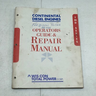 Continental TMD Series Diesel Engine Operators & Workshop Service Repair Manual