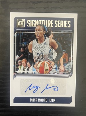 2019 Panini Donruss WNBA MAYA MOORE SIGNATURES SERIES AUTO #SS-MYM LYNX UCONN
