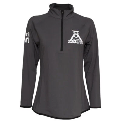 Auf Koks LONGSLEEVE warm Frauen CHARCOAL /BLACK | AKLSZLCB mit Ruhr-Pott Druck - Bild 1 von 4