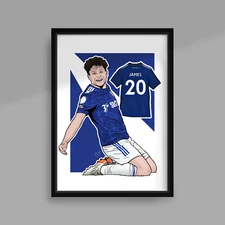 Daniel James Leeds Memorabilia Handmade Illustrated A4 Poster Print